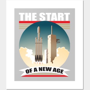 Falcon Heavy "The Start of a new Age" (Celebration) Posters and Art